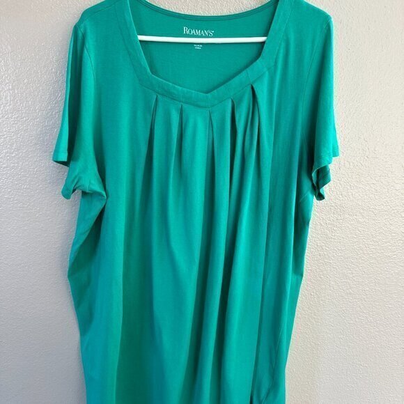 Roaman's Green Top‎ Size 1X - Picture 2 of 7